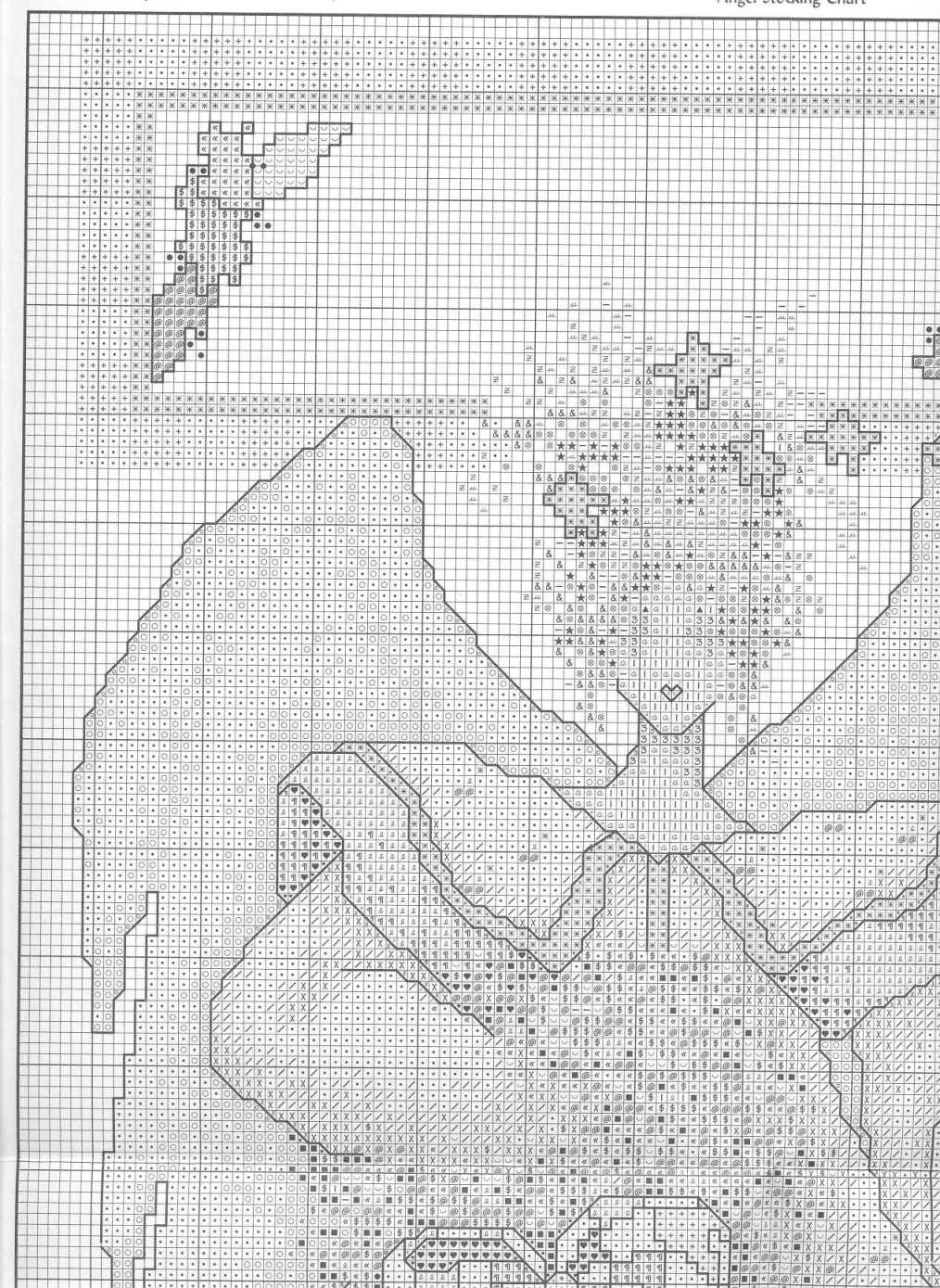 Schema punto croce Calza Angeli 2