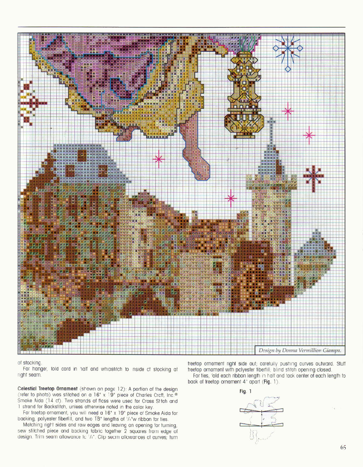 Schema punto croce Calza Angelo 4e