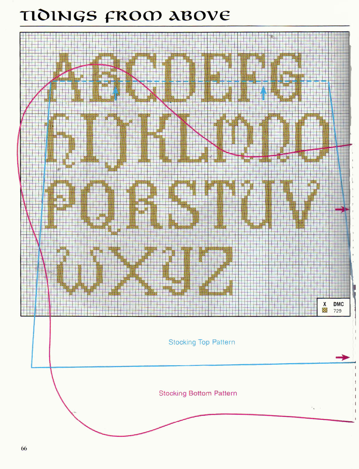 Schema punto croce Calza Angelo 4f