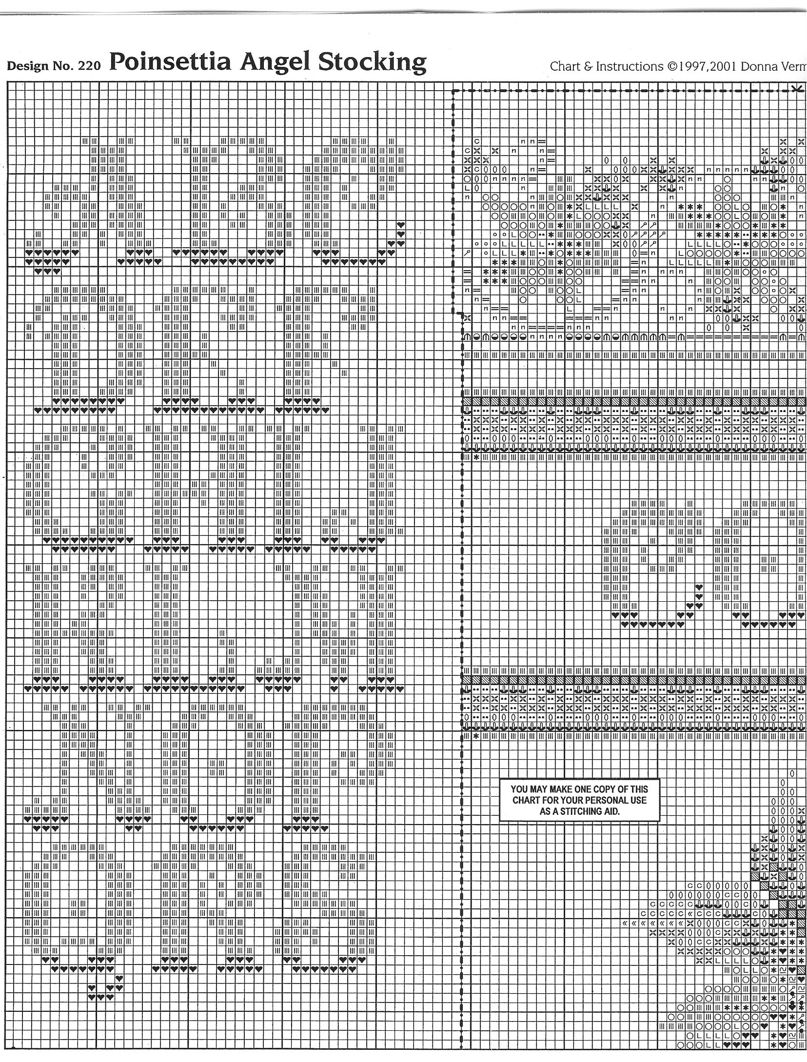 Schema punto croce Calza Angelo 5c