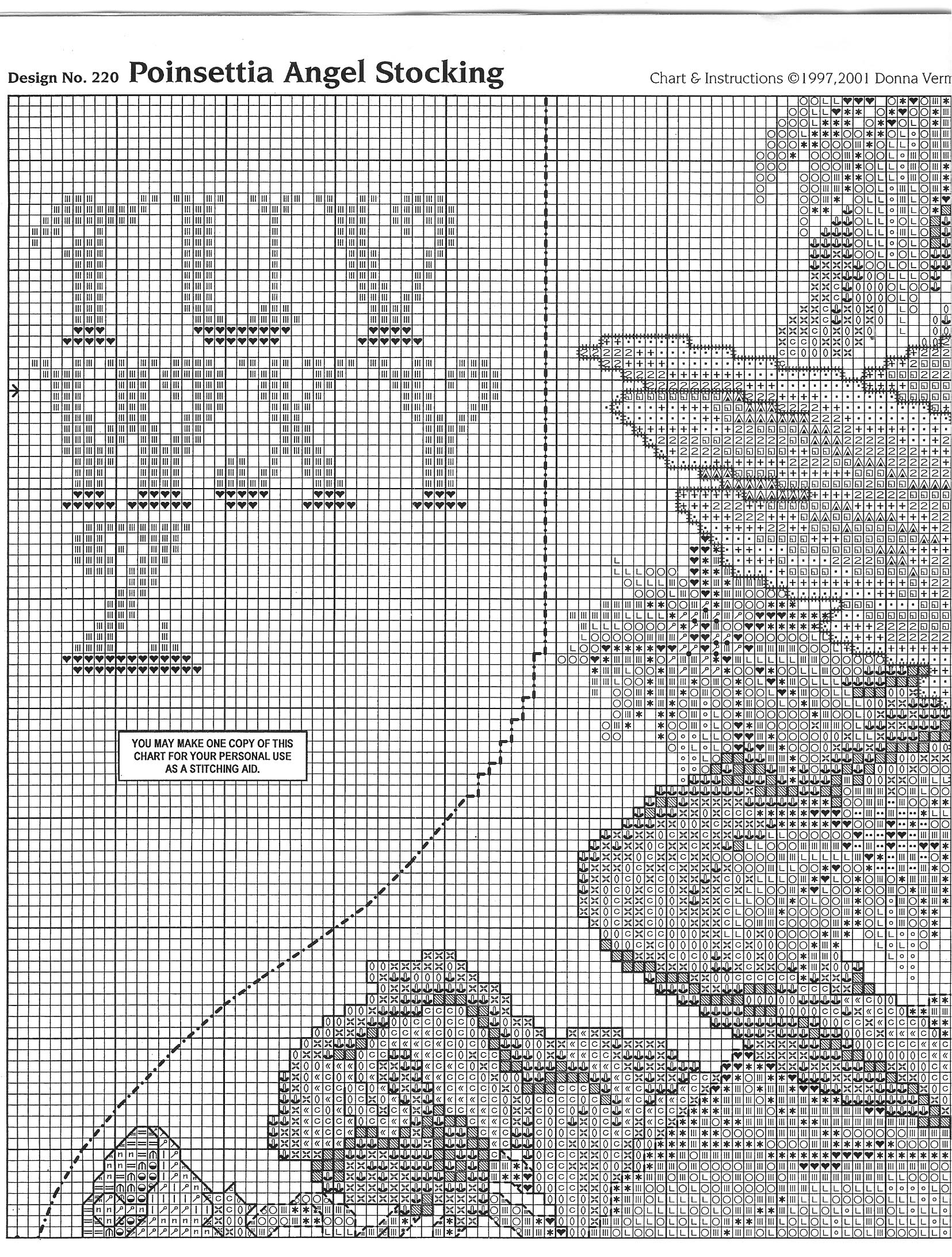 Schema punto croce Calza Angelo 5f