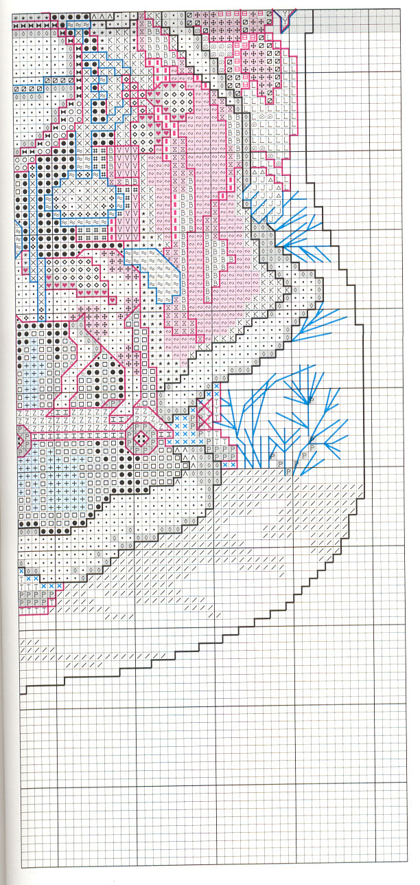 Schema punto croce Calza Babbonatale 11c