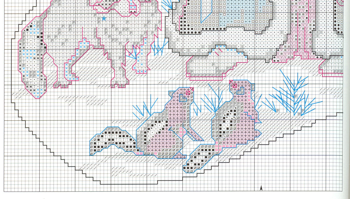 Schema punto croce Calza Babbonatale 11d