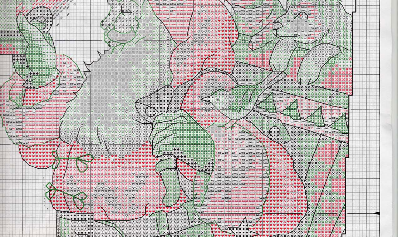 Schema punto croce Calza Babbonatale 19d