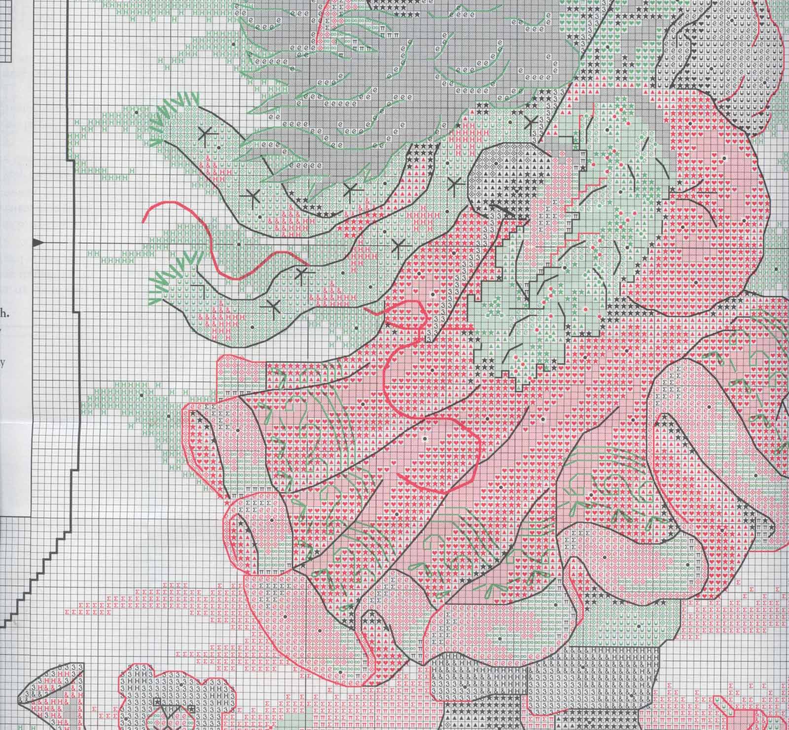 Schema punto croce Calza Babbonatale 3d