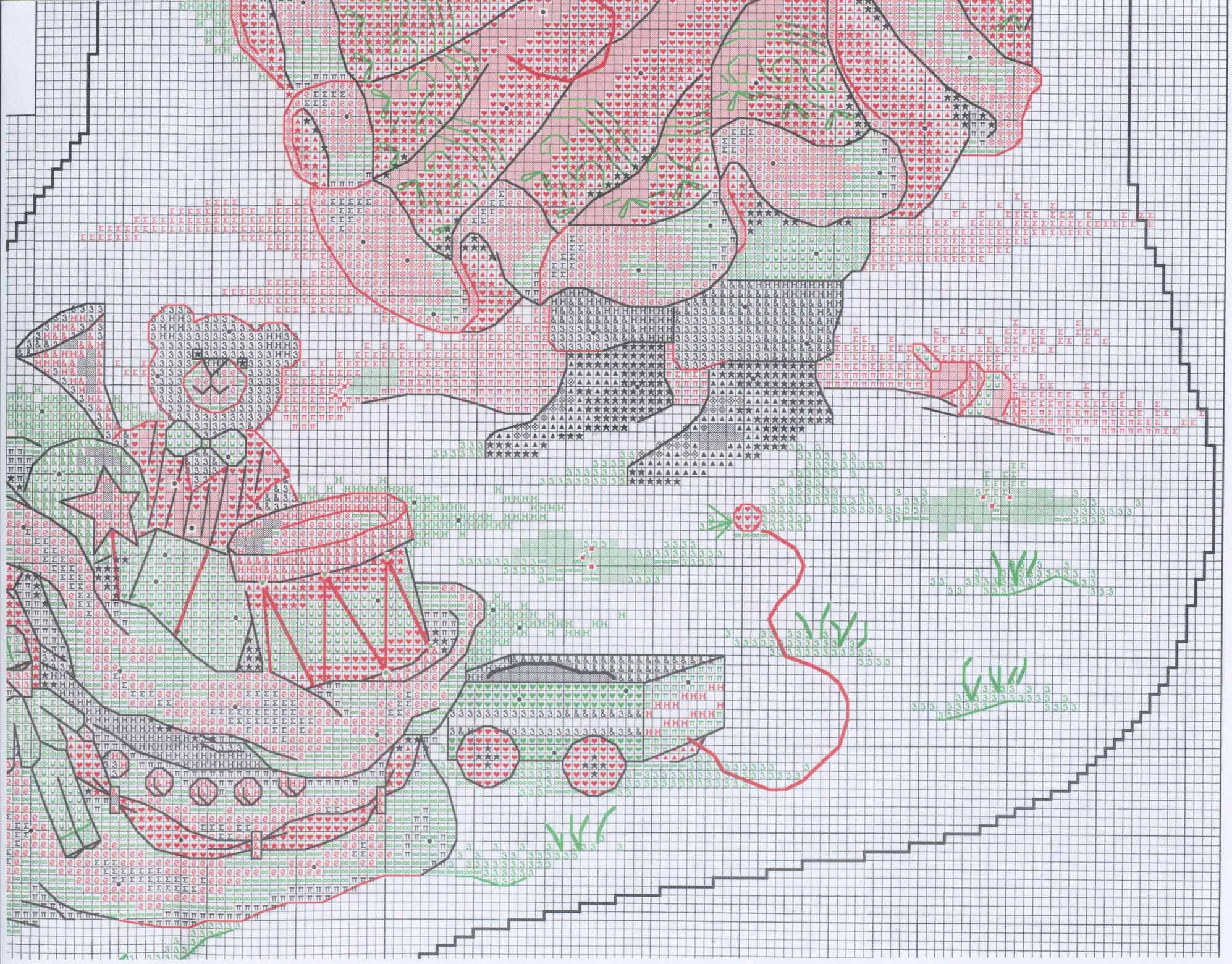 Schema punto croce Calza Babbonatale 3g