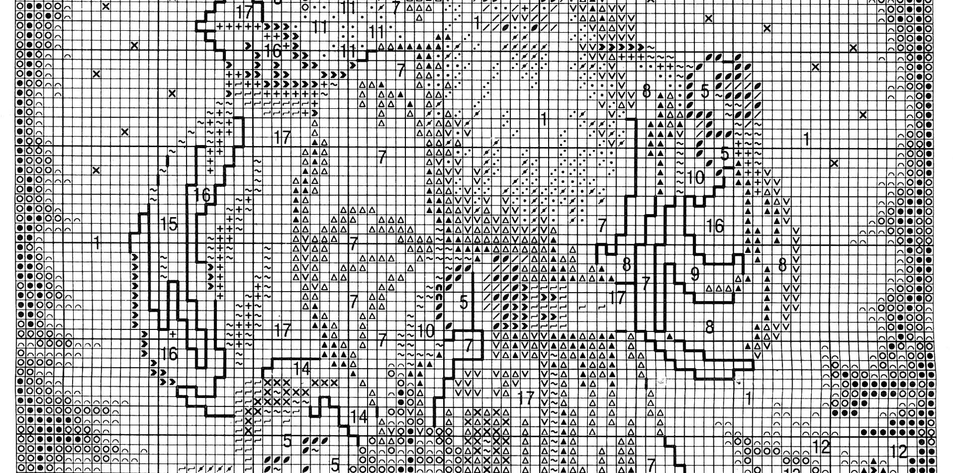 Schema punto croce Calza Babbonatale 5c