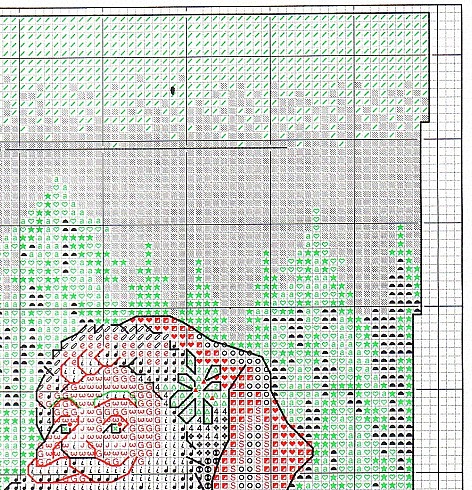 Schema punto croce Calza Babbonatale 6i