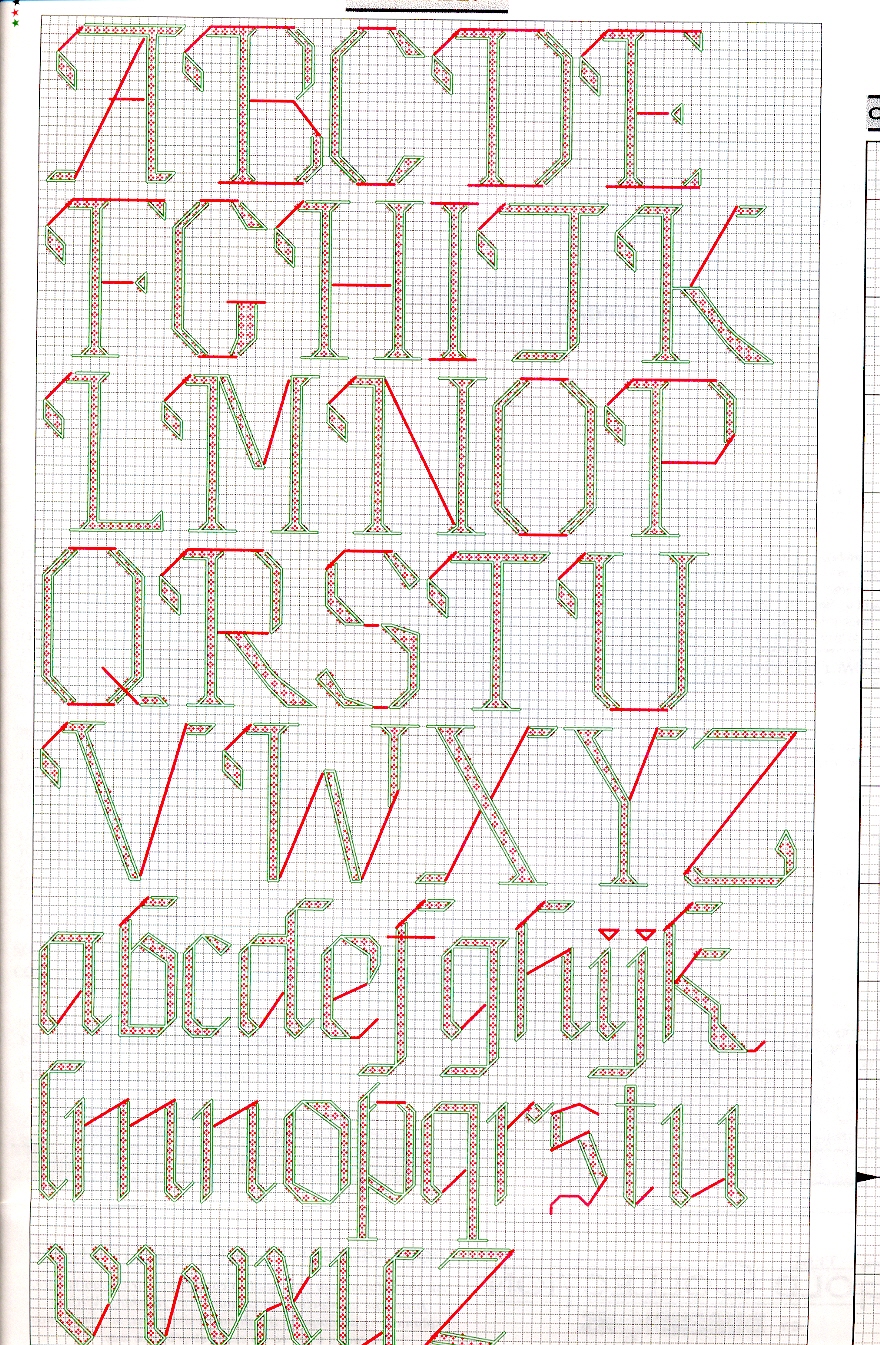 Schema punto croce Calza Blu 1g