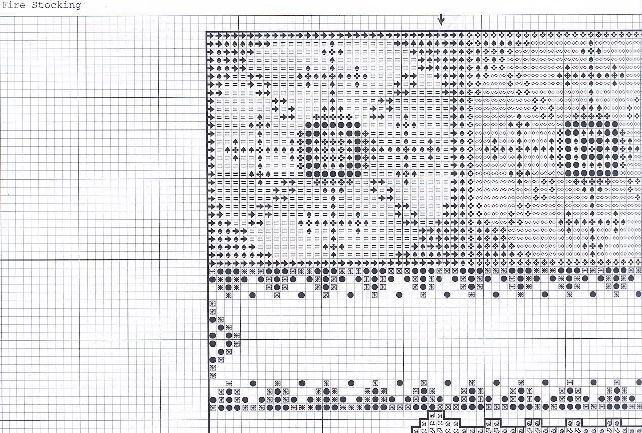 Schema punto croce Calza Focolare 3