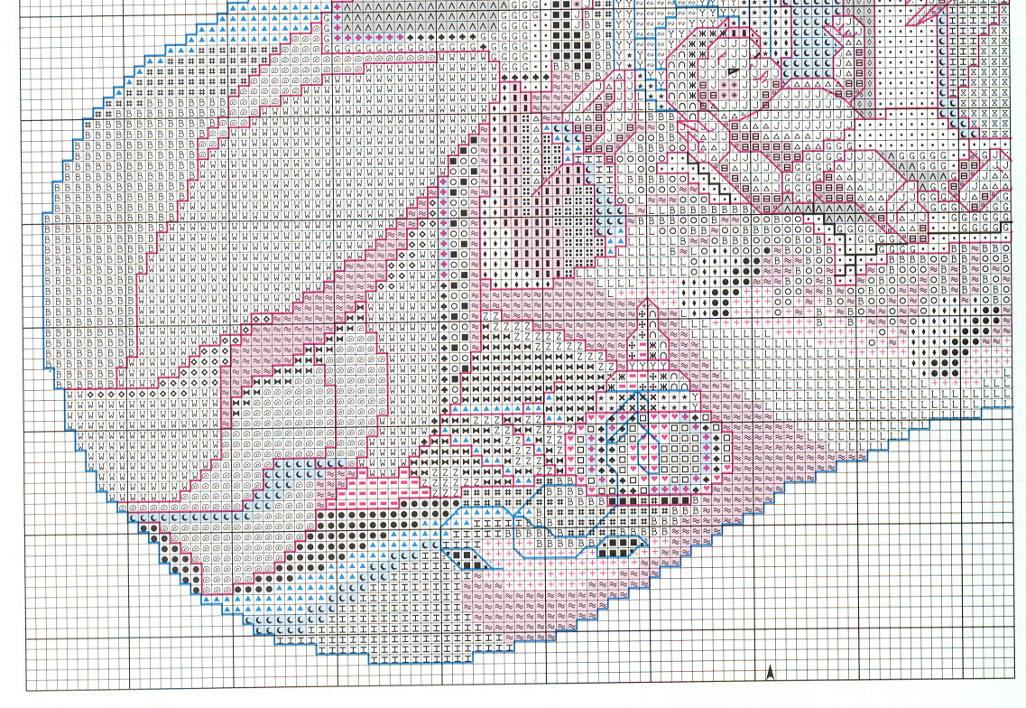 Schema punto croce Calza Nativita 1e