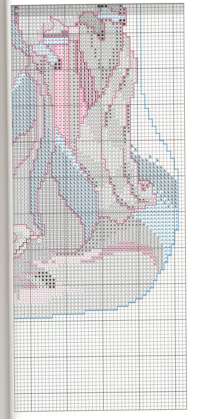 Schema punto croce Calza Nativita 1f