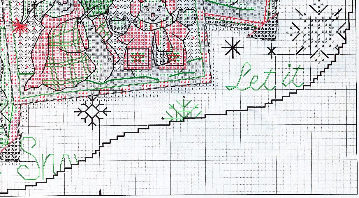 Schema punto croce Calza Omino 2f