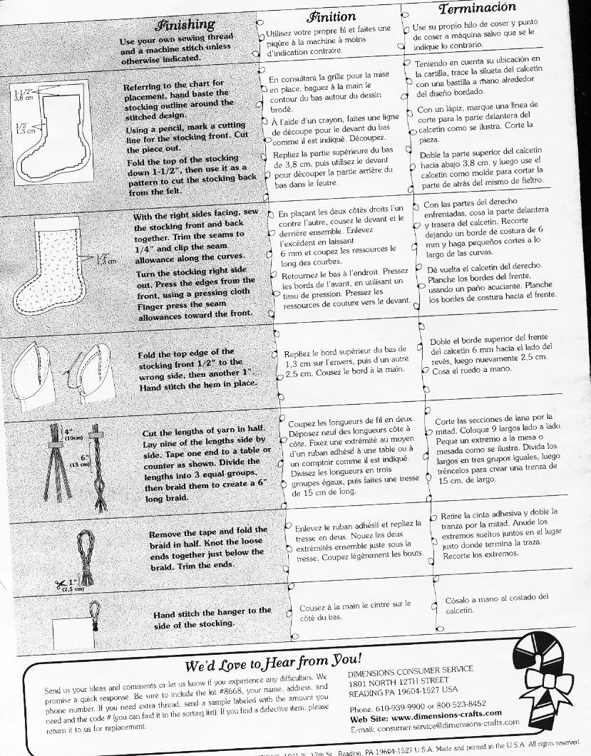 Schema punto croce Calza Omino 2g