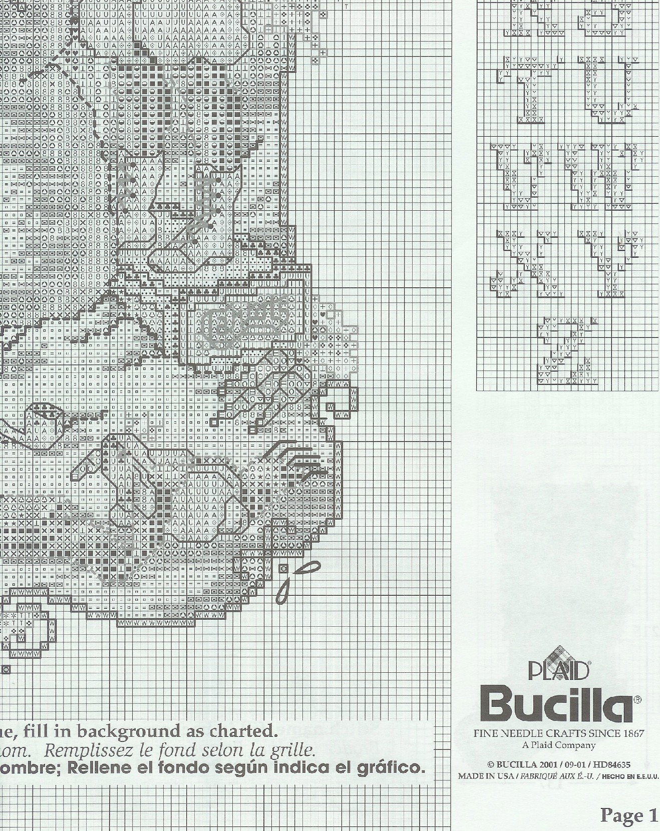 Schema punto croce Calza Omino 6c