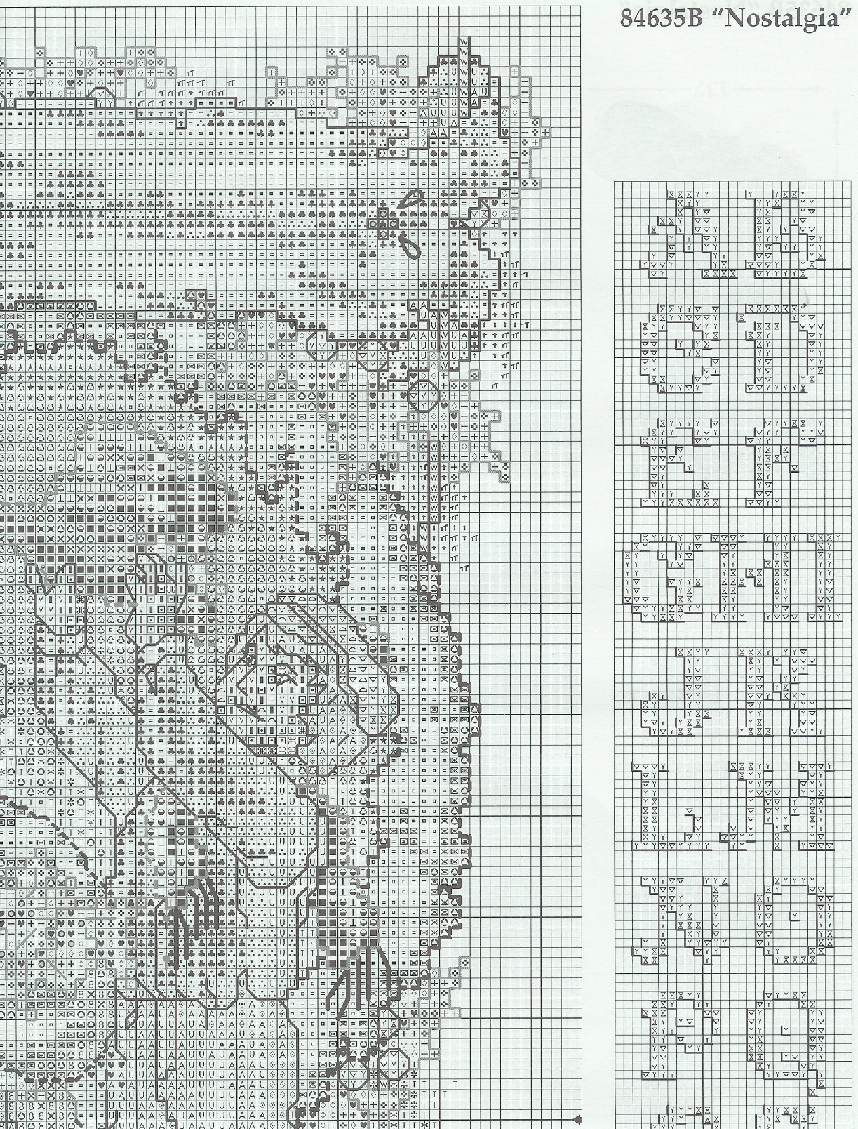 Schema punto croce Calza Omino 6g