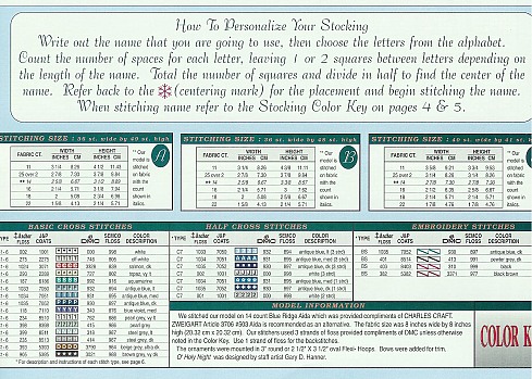 Schema punto croce Calza Paesaggio Innevato-3