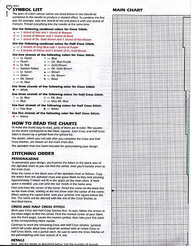 Schema punto croce Calza Slitta 1b