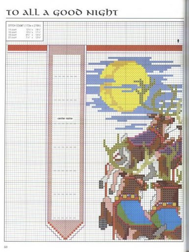 Schema punto croce Calza Slitta 2b