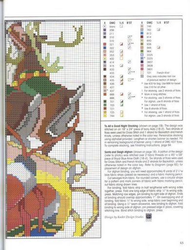 Schema punto croce Calza Slitta 2e