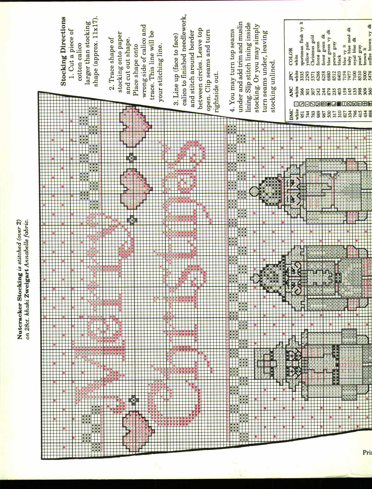 Schema punto croce Calza Soldatini 1c