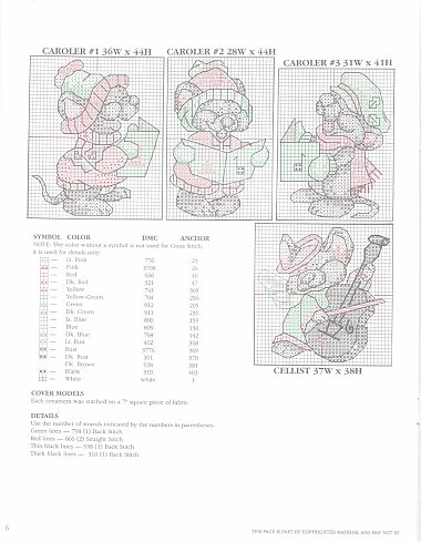 Schema punto croce Calza Topini 2e