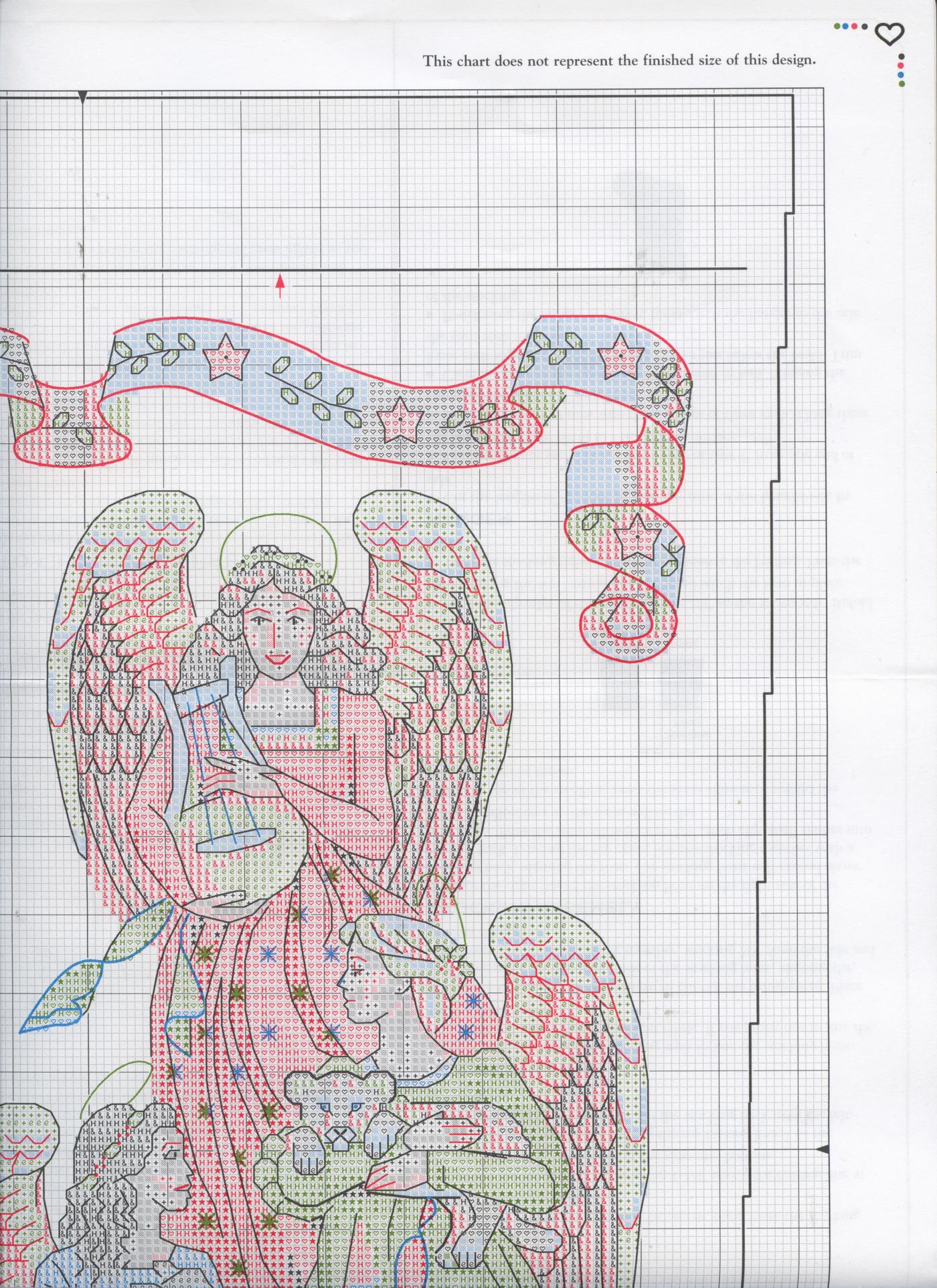 Schema punto croce Calza Tris Angeli 1c