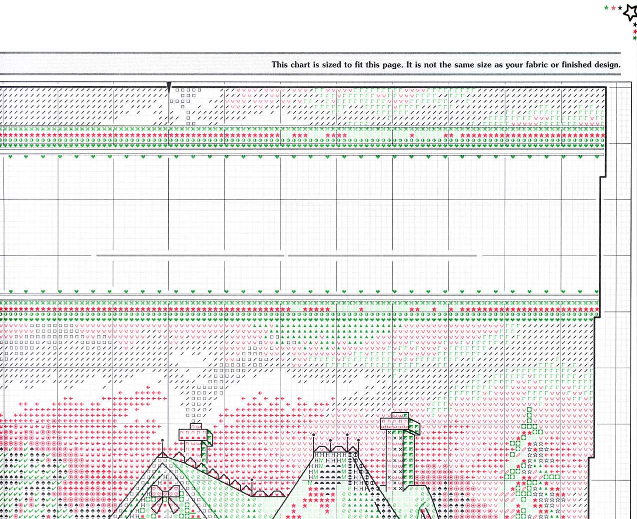 Schema punto croce Calza Villaggio 2