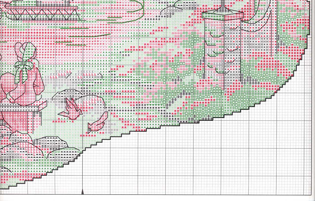 Schema punto croce Calza Villaggio 5