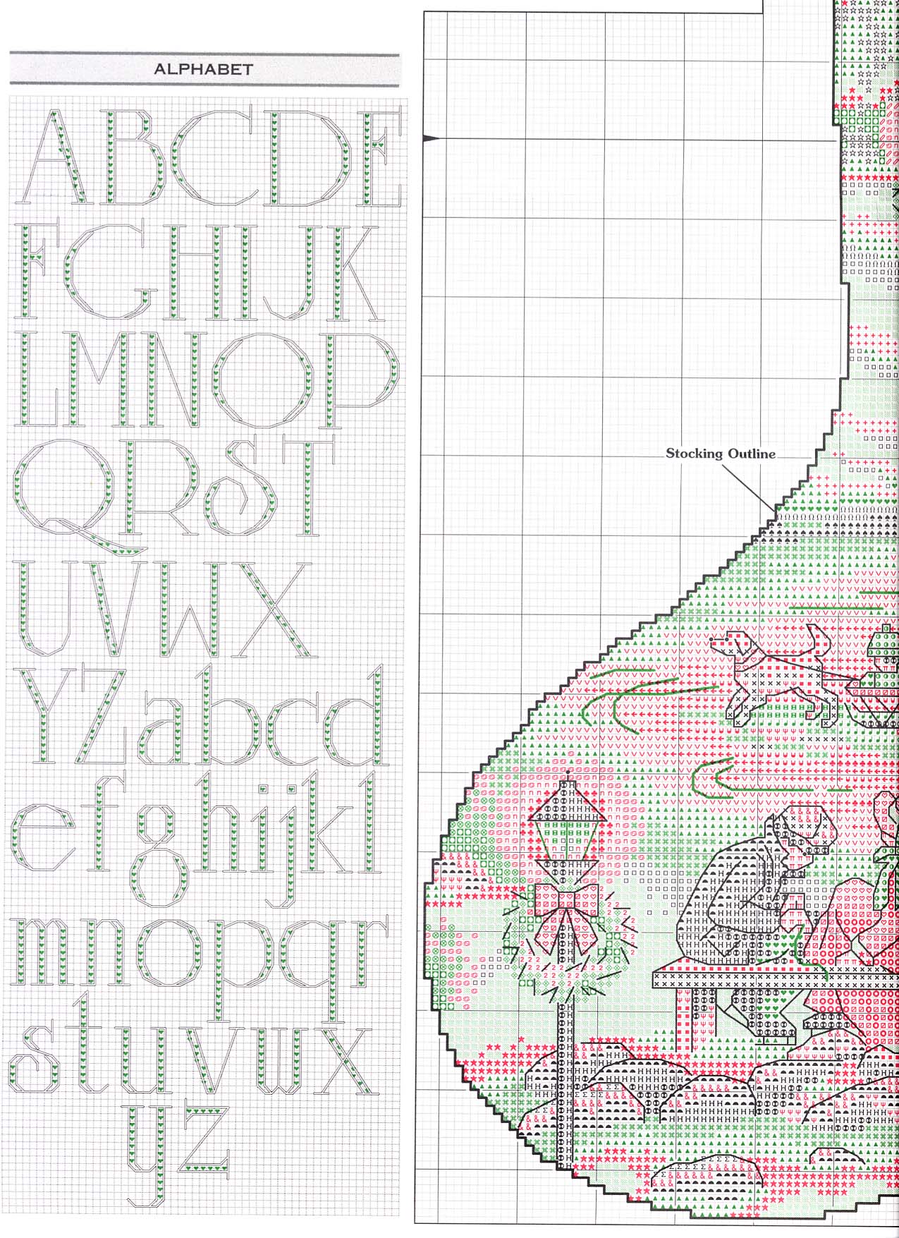 Schema punto croce Calza Villaggio 6