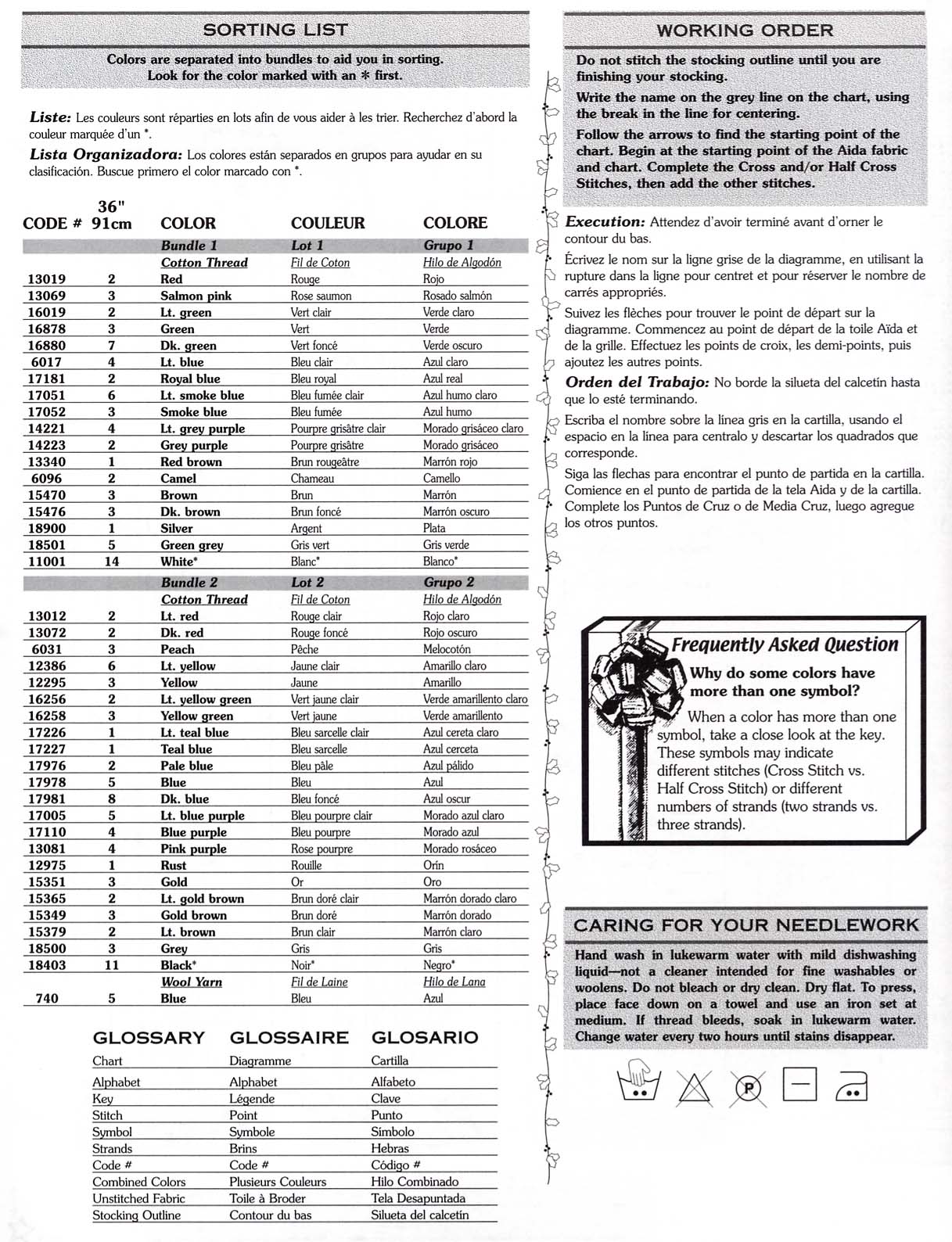 Schema punto croce Calza Villaggio 7