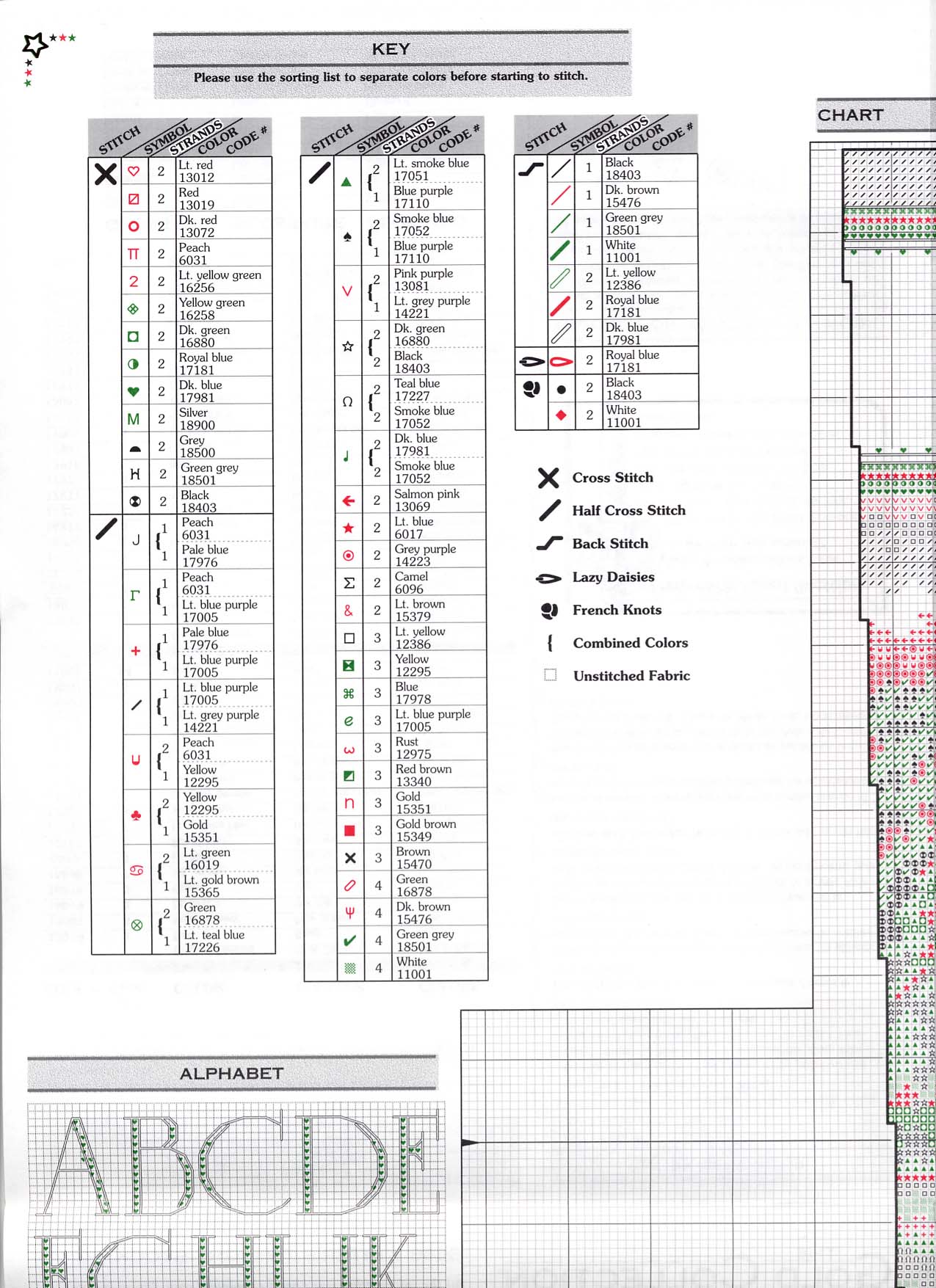 Schema punto croce Calza Villaggio 8