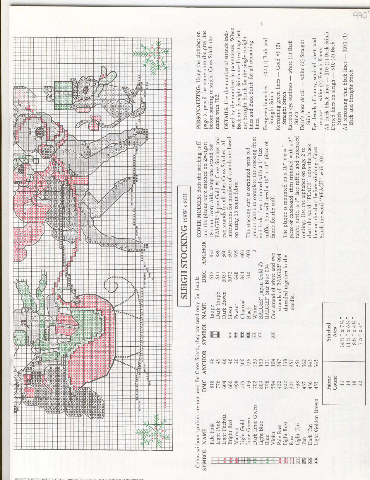 Schema punto croce Calze Varie 1c