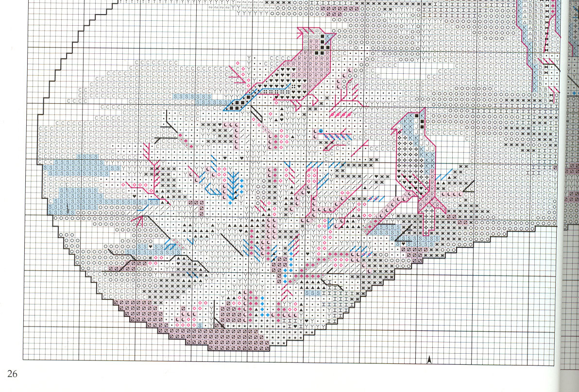 Schema punto croce Foresta Neve 4