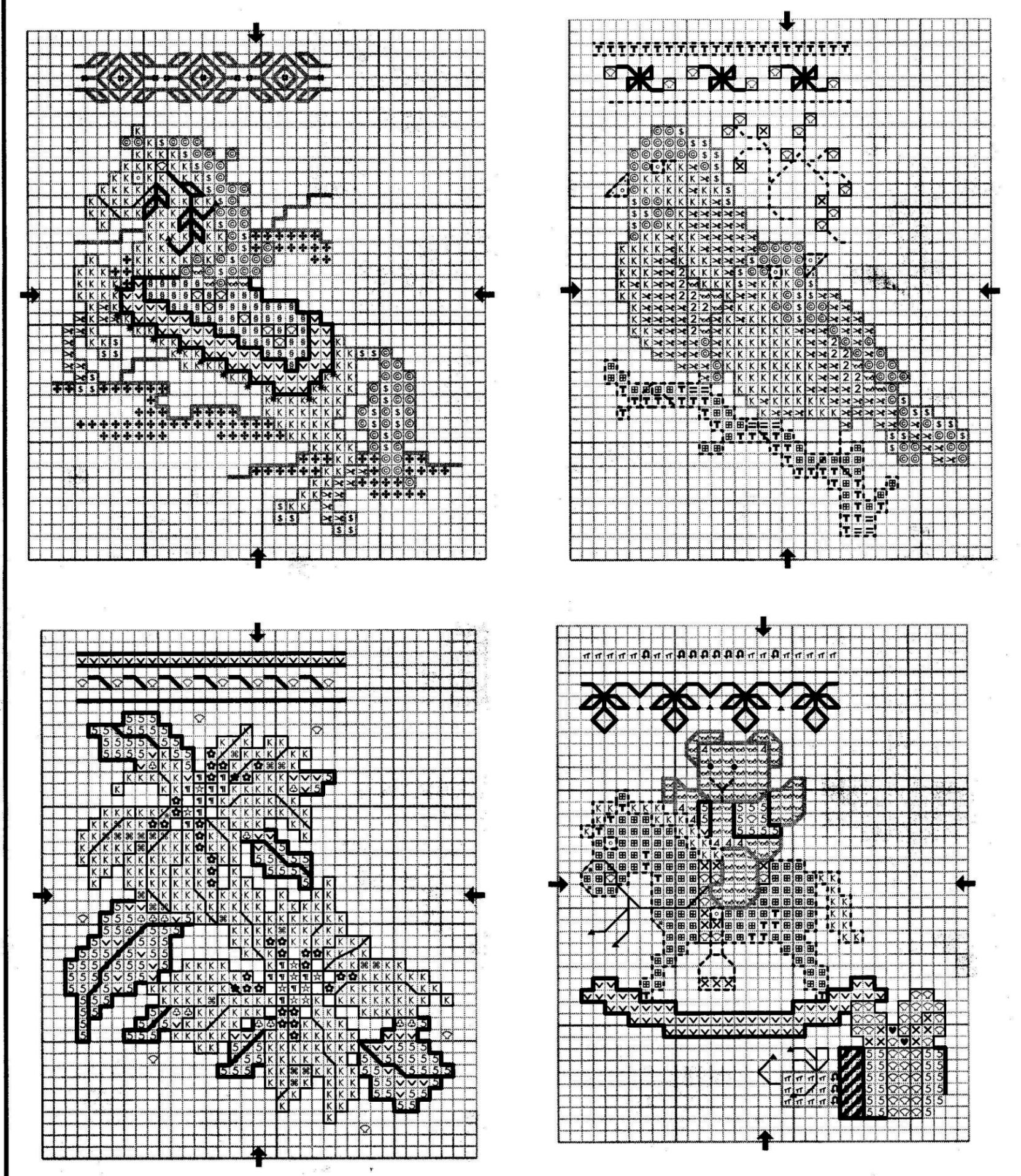Schema punto croce Mini Calze 1f