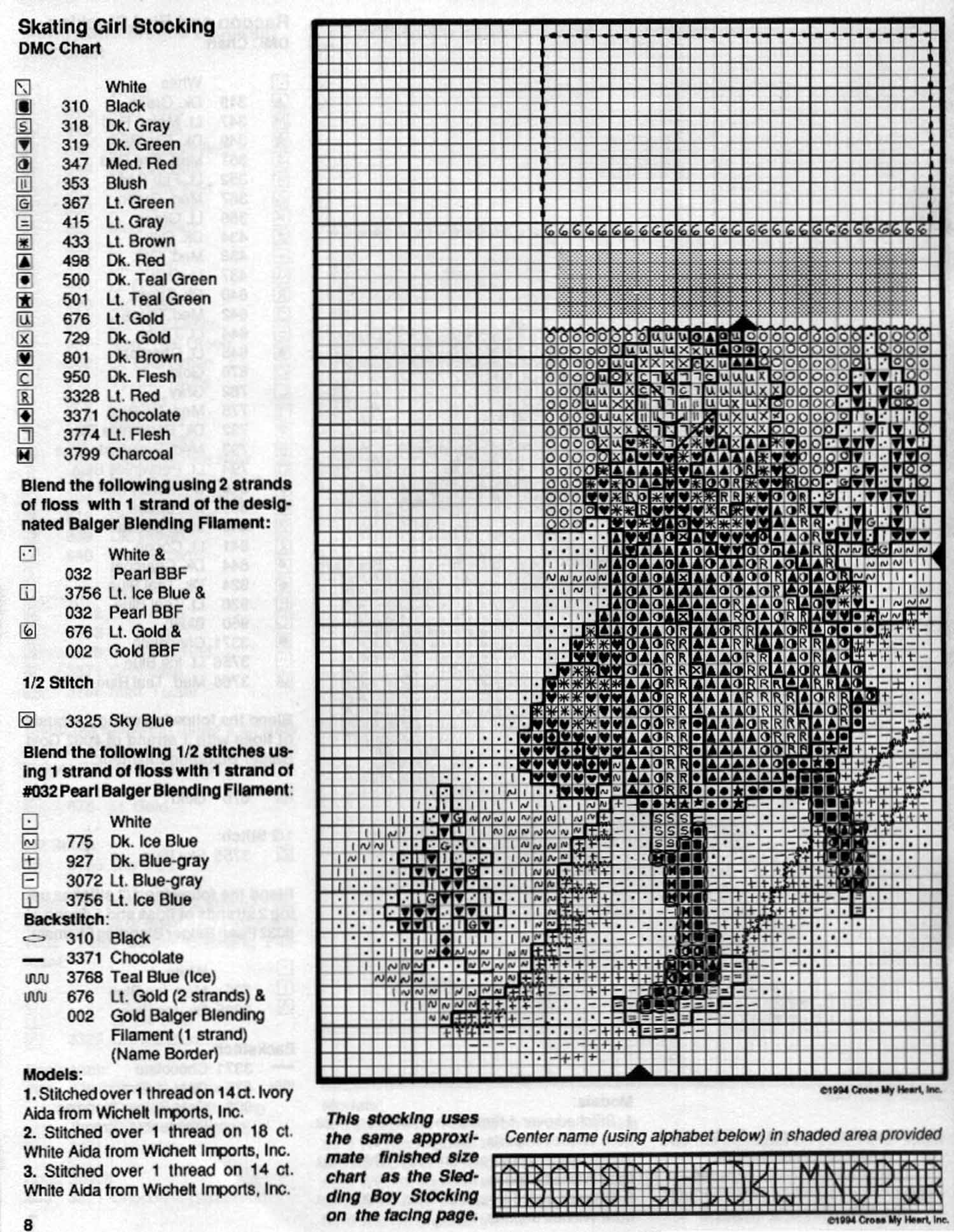 Schema punto croce Mini Calze 2h