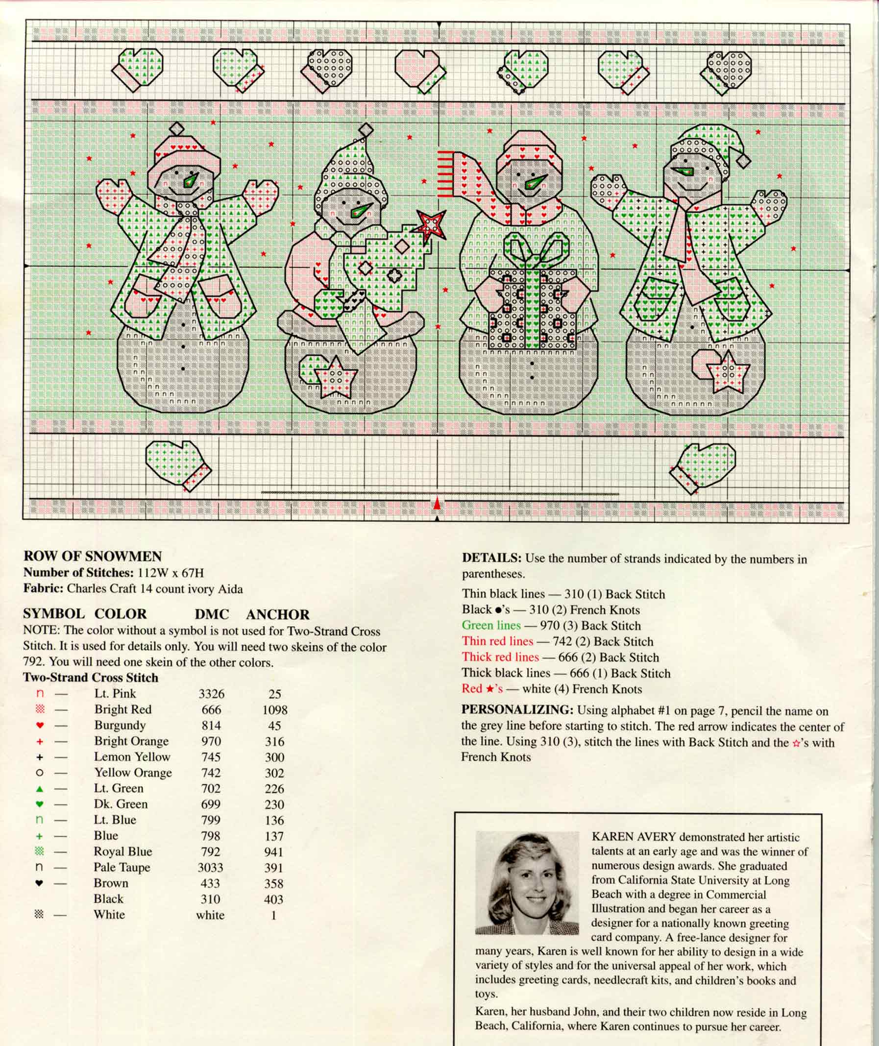 Schema punto croce Motivi Festa 1h