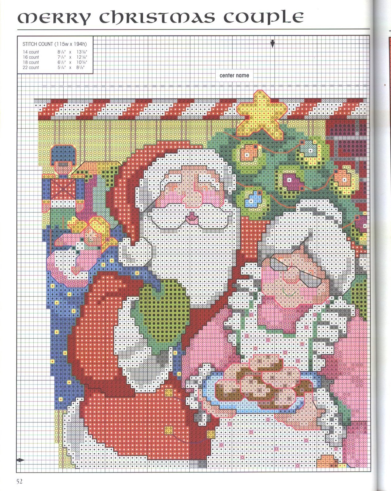 Schema punto croce Mr Ms Santa 1c