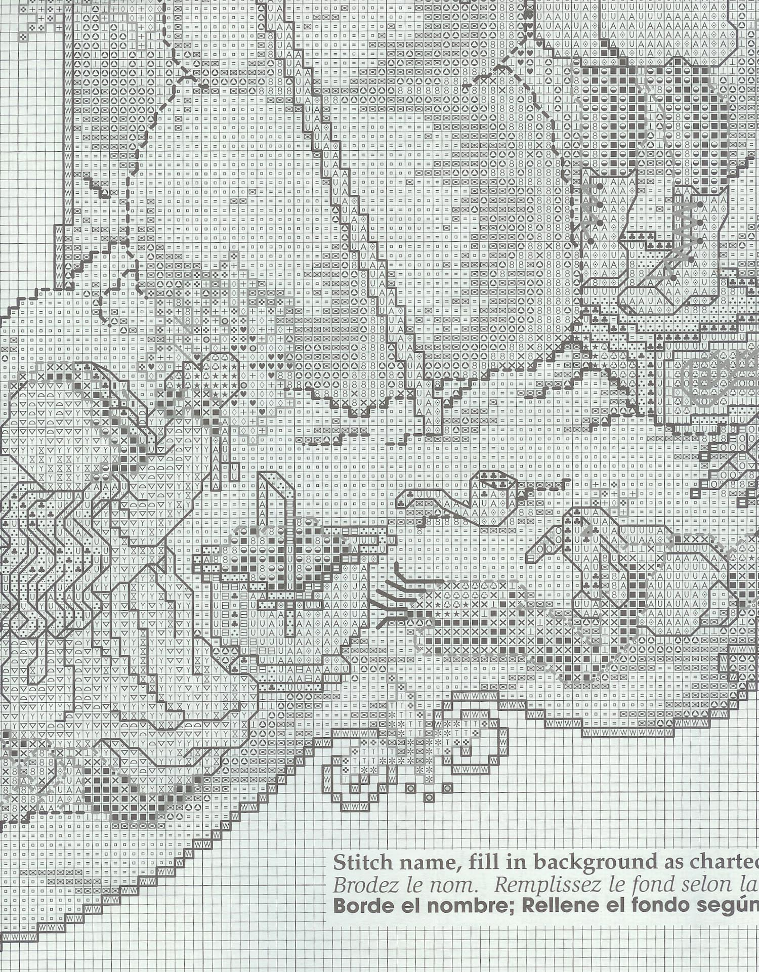 Schema punto croce Nascita 4