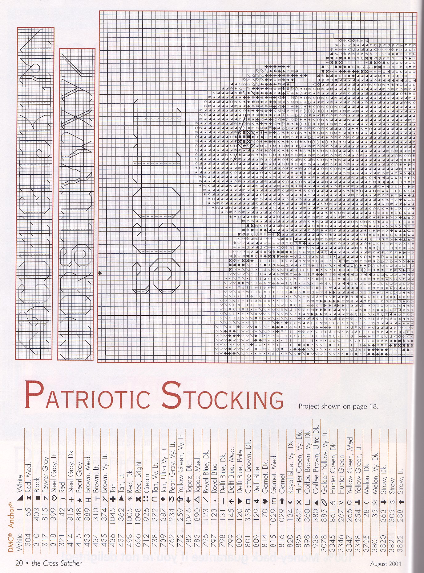 Schema punto croce Patriottici 05