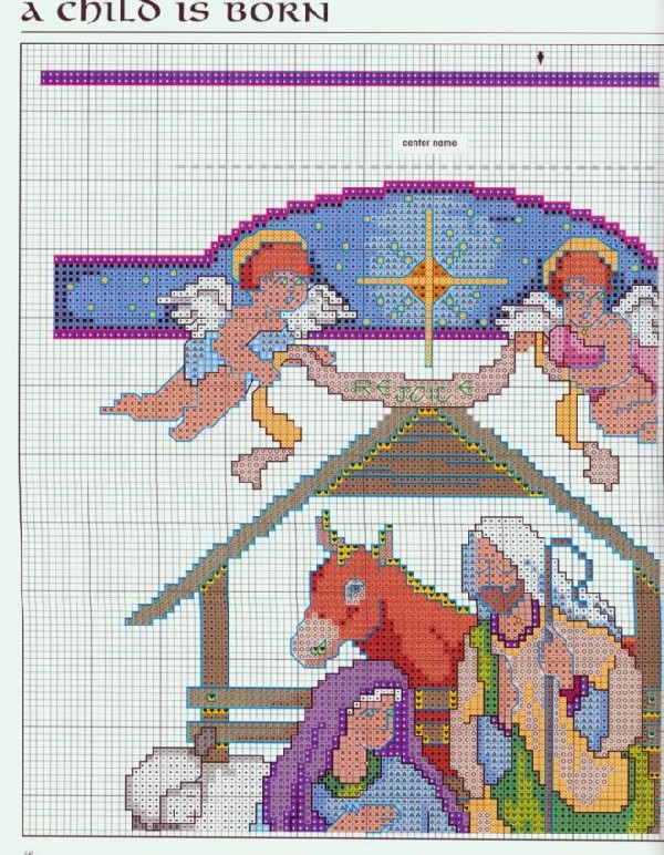 Schema punto croce Presepe 3