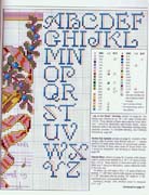 Schema punto croce Calza Angelo Musicale 1b