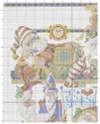 Schema punto croce Calza Babbonatale 16b