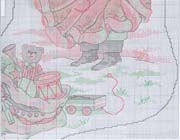 Schema punto croce Calza Babbonatale 3g