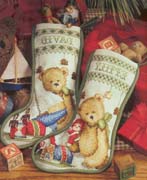 Schema punto croce Calza Orsetti 1a