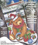 Schema punto croce Calza Orso 1a