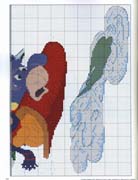 Schema punto croce Calza Pooh 1d