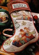 Schema punto croce Calza Topini 3a