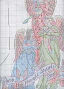 Schema punto croce Calza Tris Angeli 1d