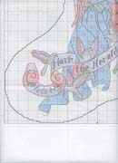 Schema punto croce Calza Tris Angeli 1f